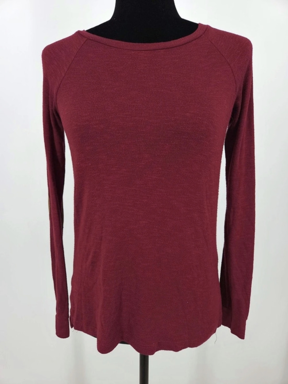 Bershka Burgundy Long Sleeve Top Size Small